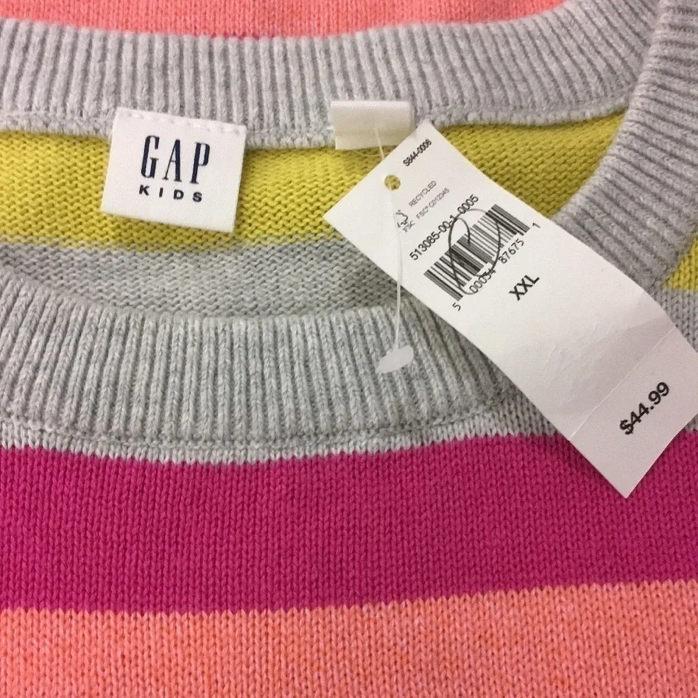 Gap Kids XXL Colorful Striped Tunic Length Sweater/Dress